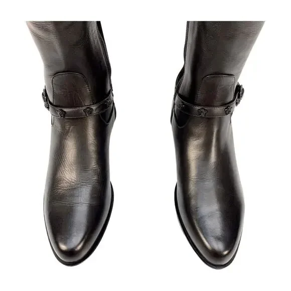 Versace Black Over the Knee Riding Boots NIB - Picture 8 of 15